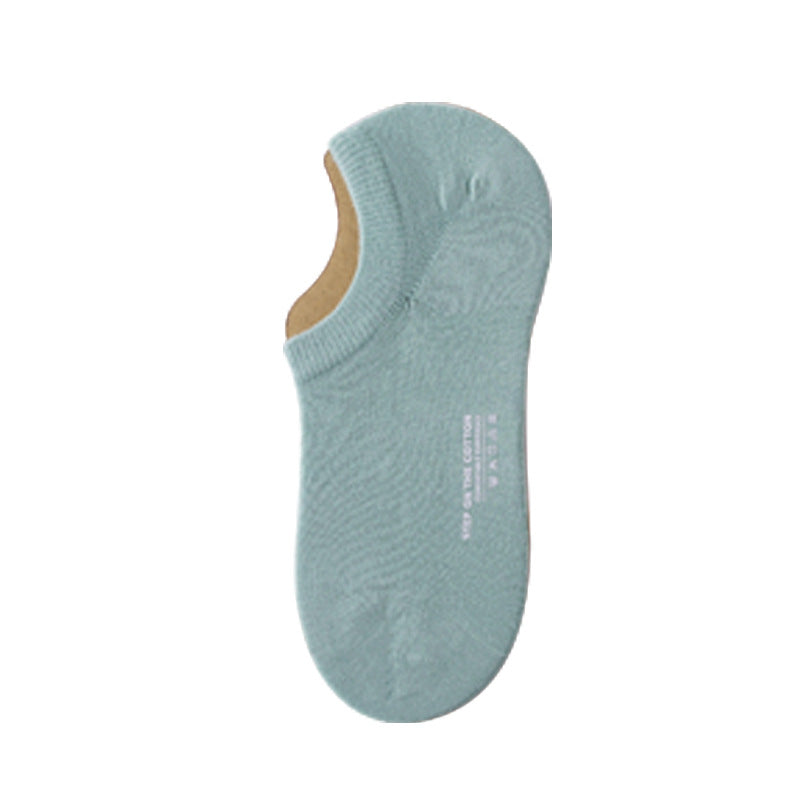 [Local Ready Stock] Women's seamless cotton socks Invisible Low cut Ice Silk Non-slip | Cotton boat | Ankle socks