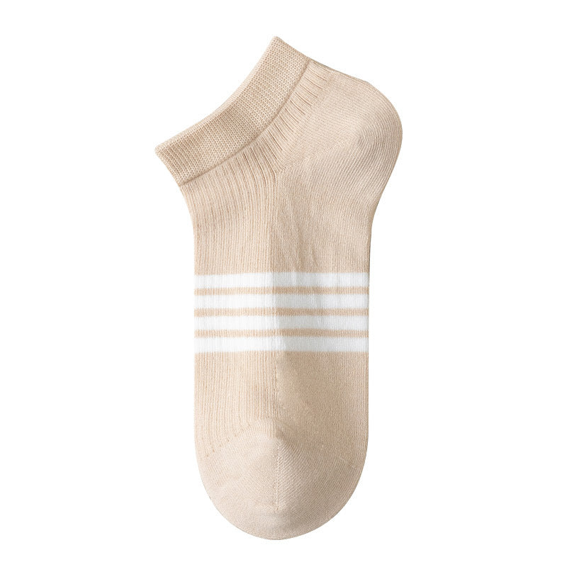 [Local Ready Stock] Women's seamless cotton socks Invisible Low cut Ice Silk Non-slip | Cotton boat | Ankle socks